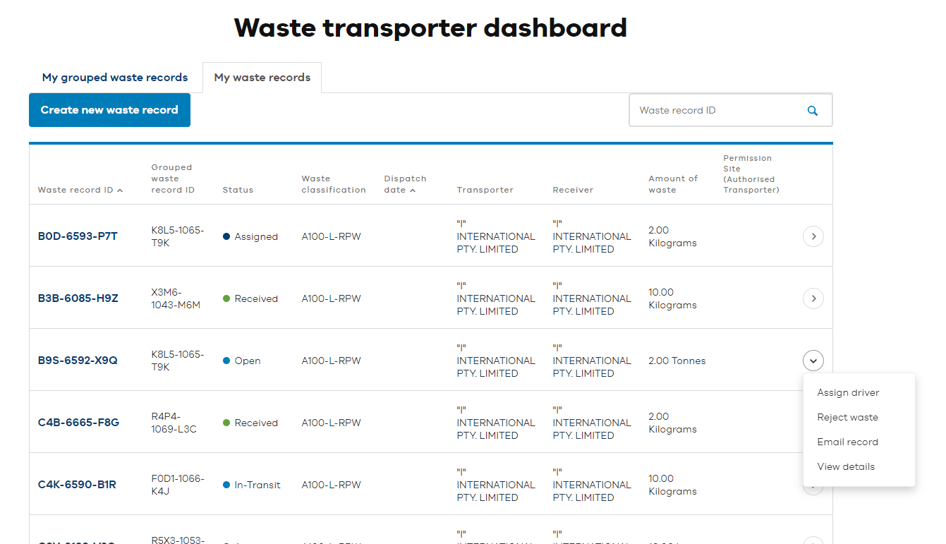 Transporter changes an assigned driver - Step 4