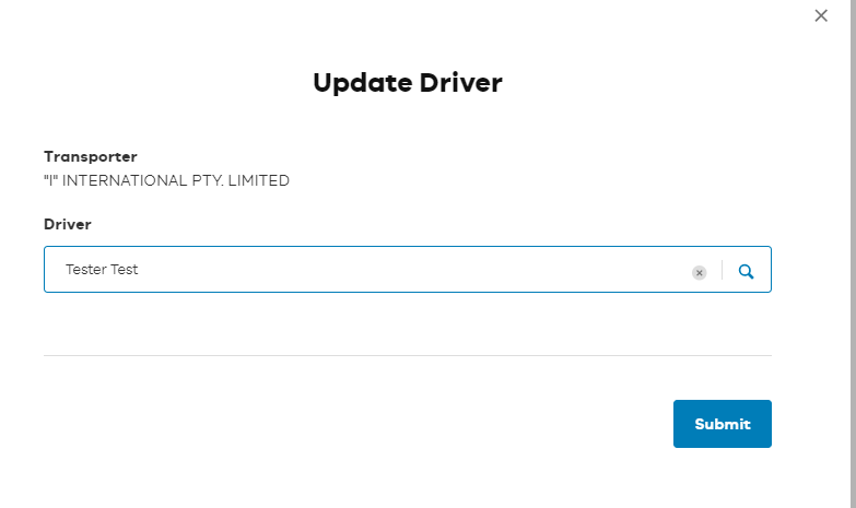 Transporter changes an assigned driver - Step 6a new